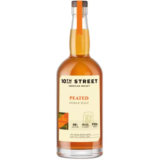 10th Street Peated Single Malt American Whiskey 750mL