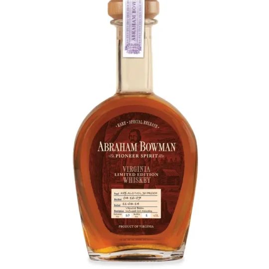 Abraham Bowman Virginia Limited Edition Whiskey Release No. 10 Vanilla Bean Infused Bourbon Whiskey 750mL