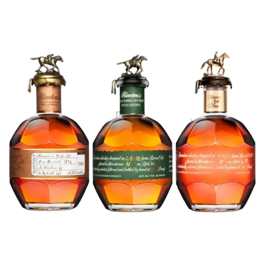Blanton's Straight From Barrel Ora Liquors, Special Reserve & Gold Edition Bourbon Bundle