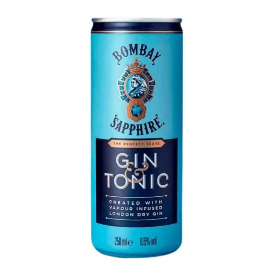 Bombay Sapphire Gin & Tonic Ready To Drink 4 Pack Cans