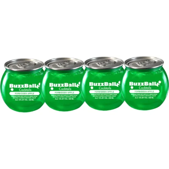 Buzzballz Forbidden Apple Pre-Mixed Cocktails 4-Pack