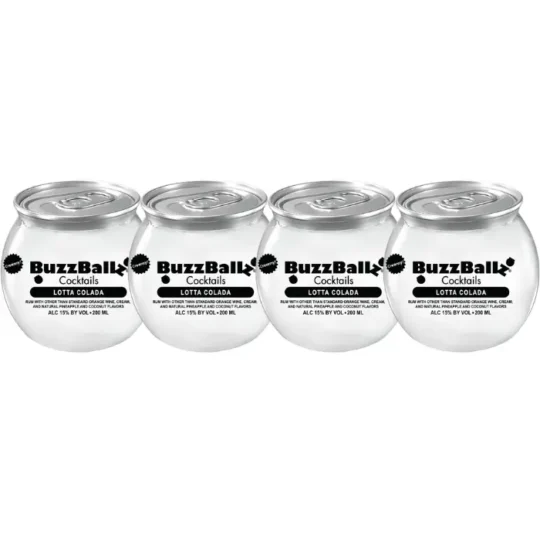 Buzzballz Lotta Colada Pre-Mixed Cocktails 4-Pack