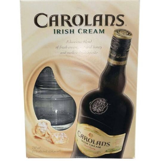 Carolans Irish Cream Gift Set w/ 2 Themed Glasses