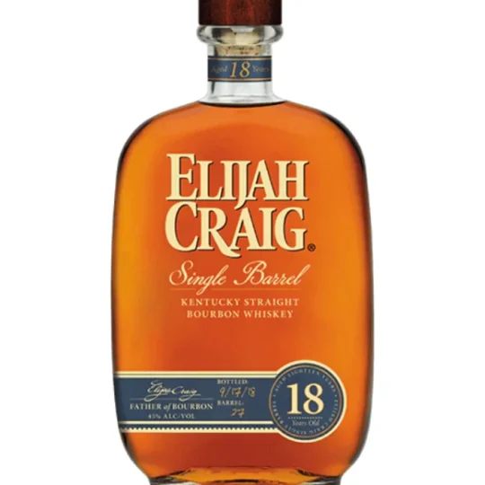 Elijah Craig 18 Year Old Single Barrel Bourbon Whiskey 750mL