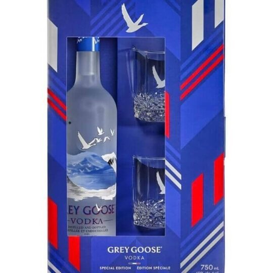 Grey Goose Vodka W/ 2 Rocks Glasses Special Edition Gift Set
