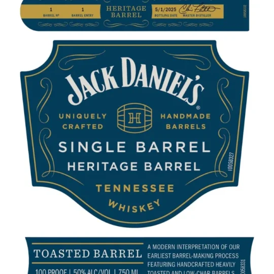 Jack Daniel’s Heritage Toasted Single Barrel 2025 Release