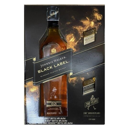 Johnnie Walker Black Label Gift Set 750mL