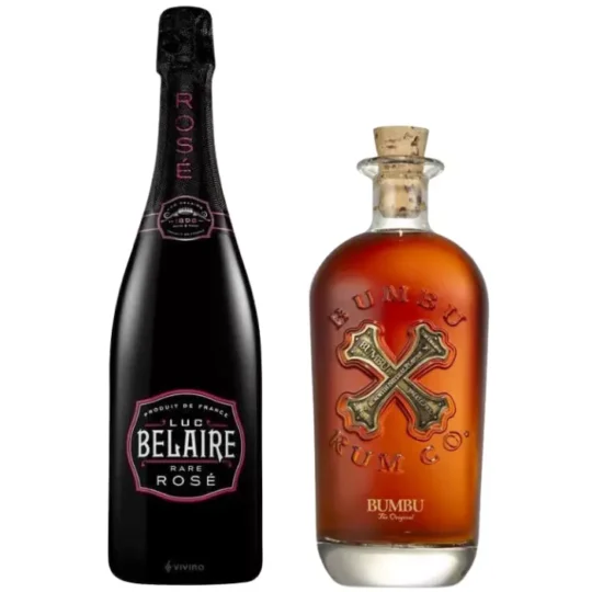 Luc Belaire Rare Rose Champagne & Bumbu Rum Bundle