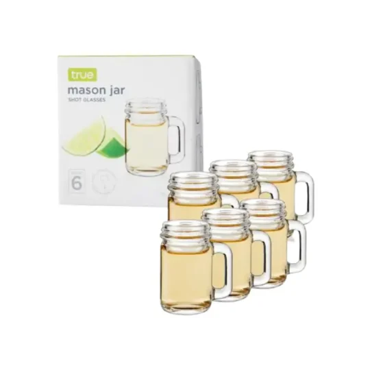 Mason Jar Shot Glass Set of 6 by True