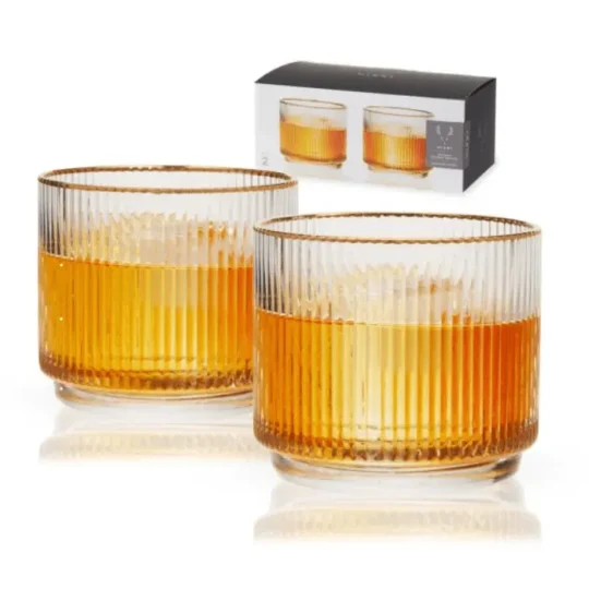 Meridian Crystal Lowball Tumblers Viski
