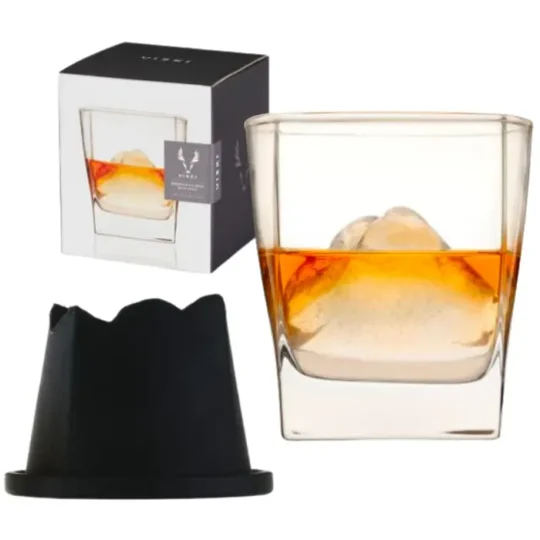 Mountain Ice Mould with Glass Set by Viski
