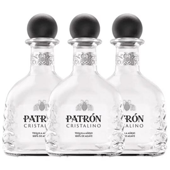 Patron Cristalino Anejo Tequila 3-Pack Bundle