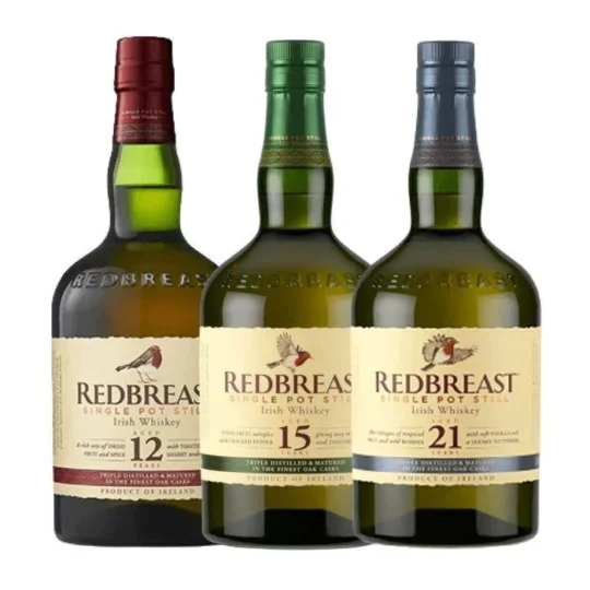 Redbreast 12, 15, 21 Year Old Irish Whiskey Bundle 750mL