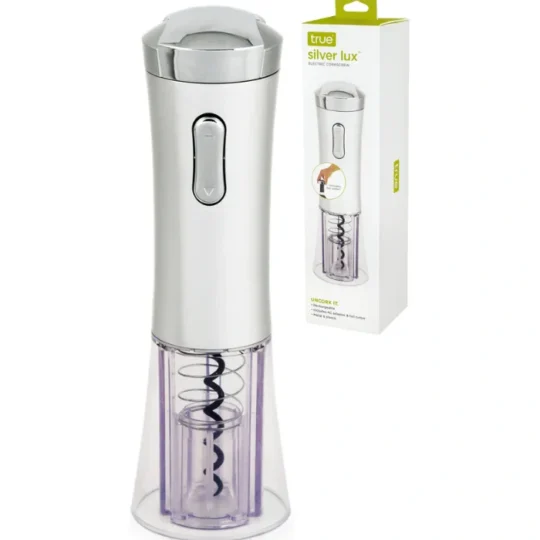 Silver Lux Electric Corkscrew by True Brands