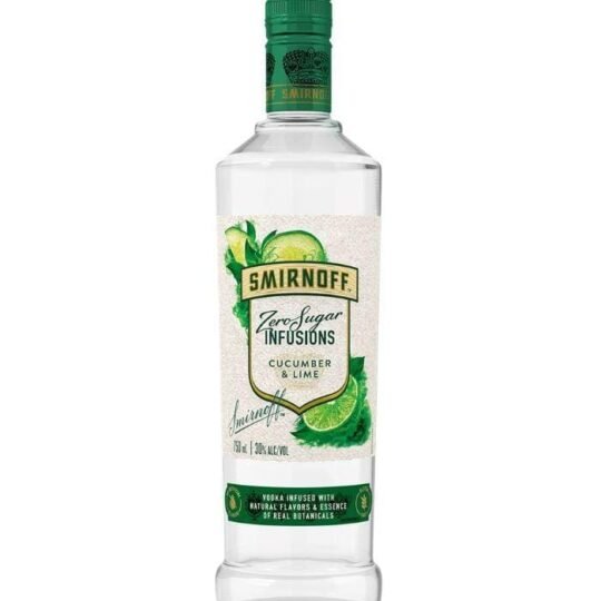 Smirnoff Zero Sugar Infusions Cucumber and Lime Vodka 750mL