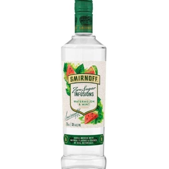 Smirnoff Zero Sugar Infusions Watermelon and Mint Vodka 750mL