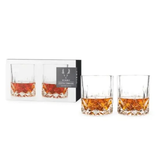 Viski Admiral Crystal Rocks Glasses