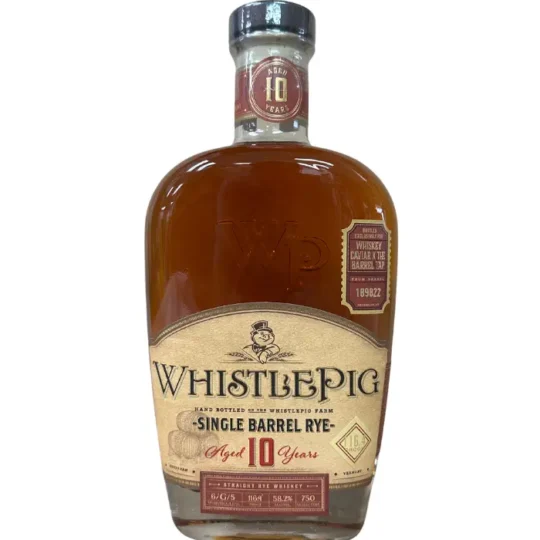 WhistlePig 10 Year Old "Pork Fiction" Single Barrel Rye Whiskey 750mL