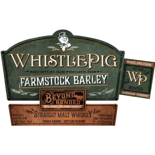 WhistlePig FarmStock Barley Bonded Single Malt Whiskey 750mL
