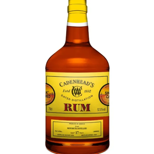 WM Cadenhead's 17 Year Rum Monymusk Distillery 700mL